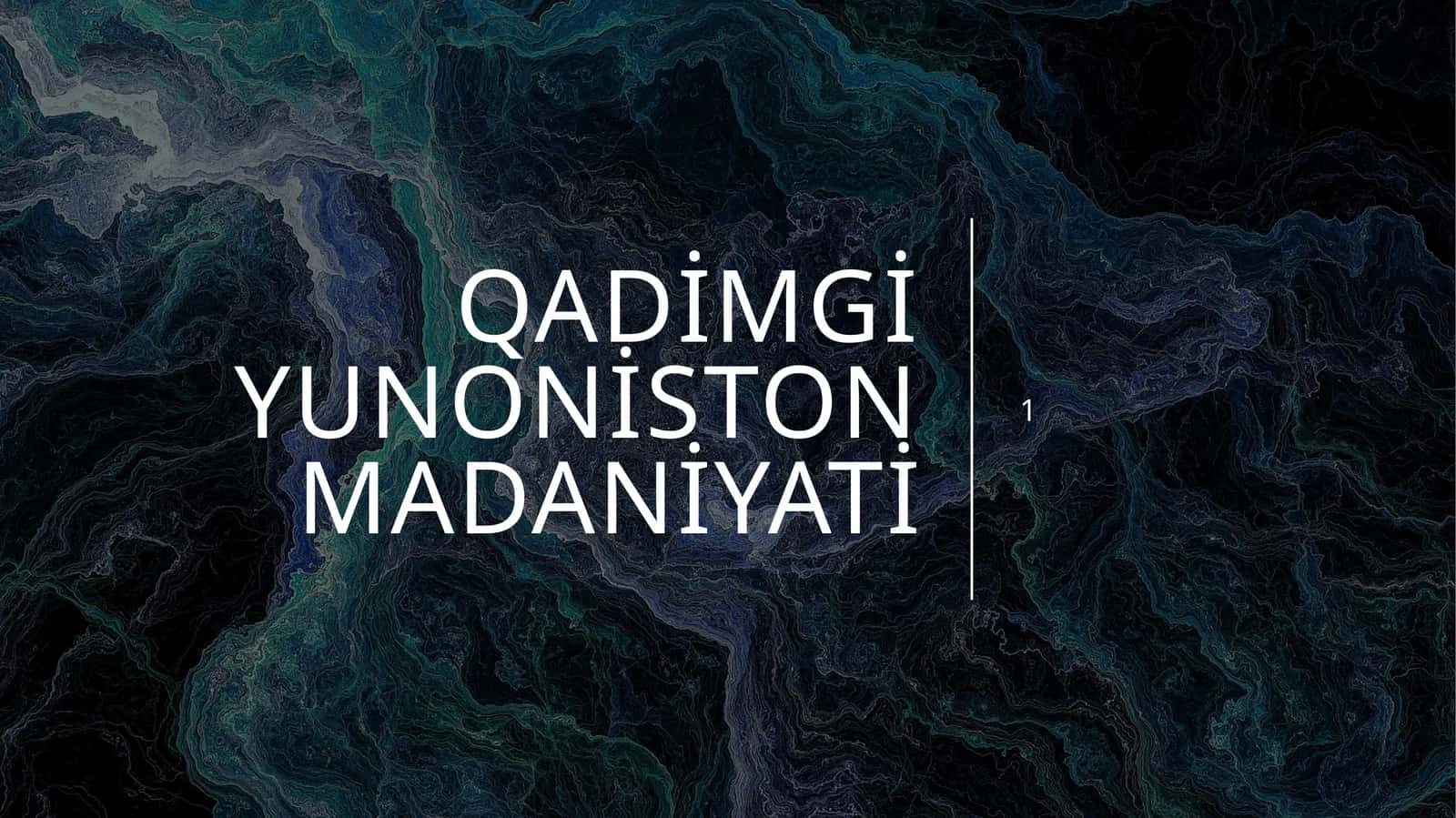 Qadimgi Yunoniston madaniyati 1