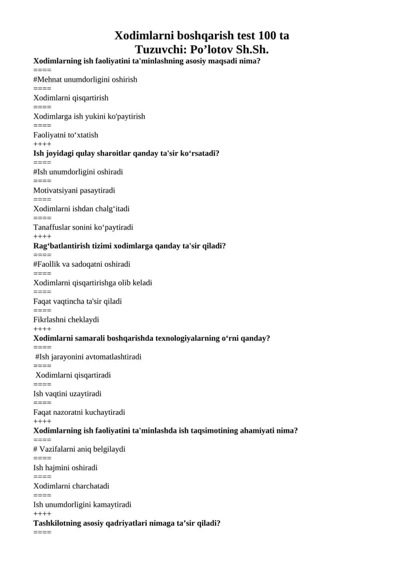 Mehnat unumdorligini oshirish 1