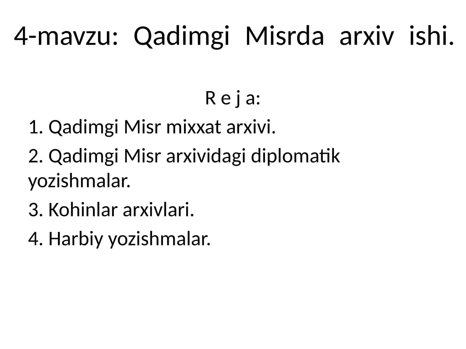 Qadimgi Misrda arxiv ishi 1