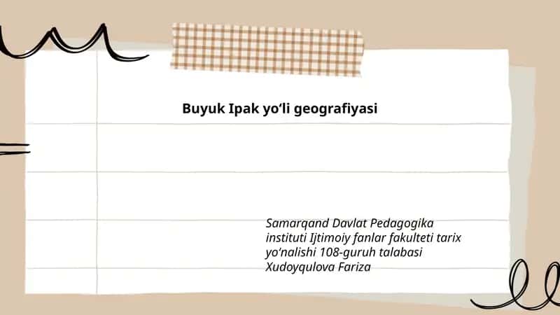 Buyuk Ipak yoʻli geografiyasi 1