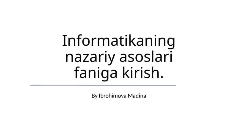 Avtomatlar nazariyasi 1