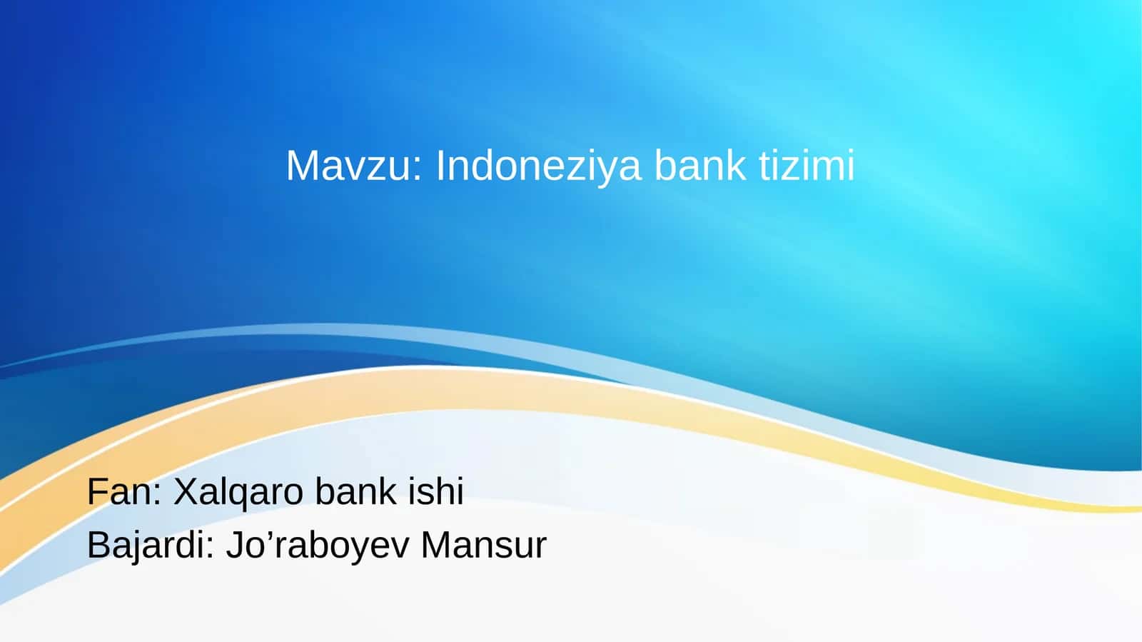 Indoneziya bank tizimi 1