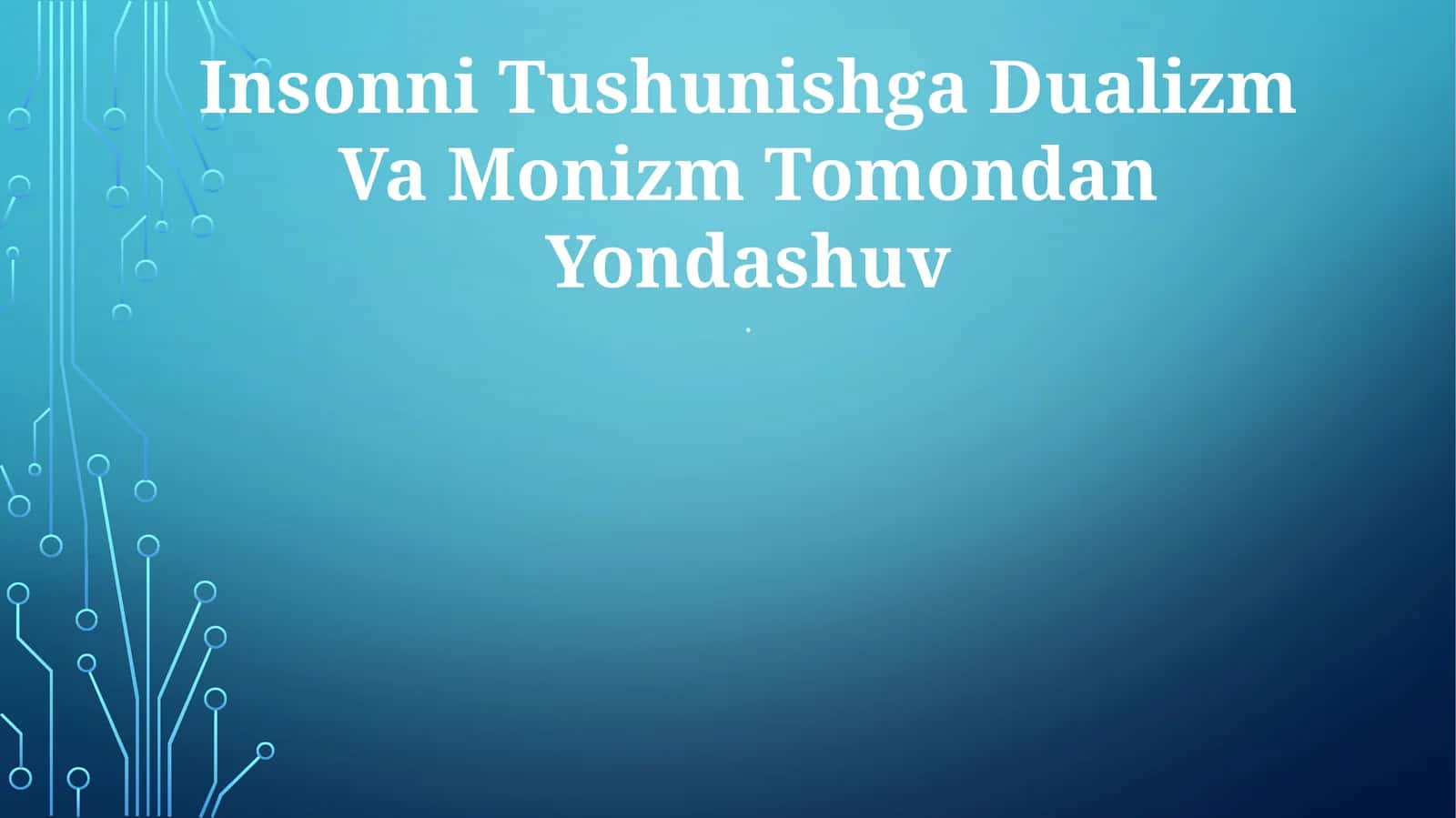 Uyqusizlikni Tushunish: Dualizm va Monizm 1