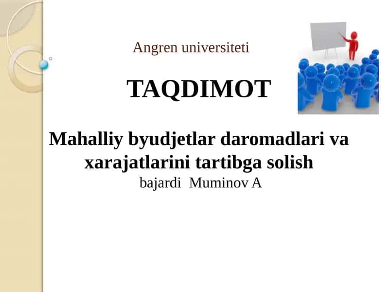 Mahalliy byudjetlardagi romadlar va xarajatlarini tartibga solish 1