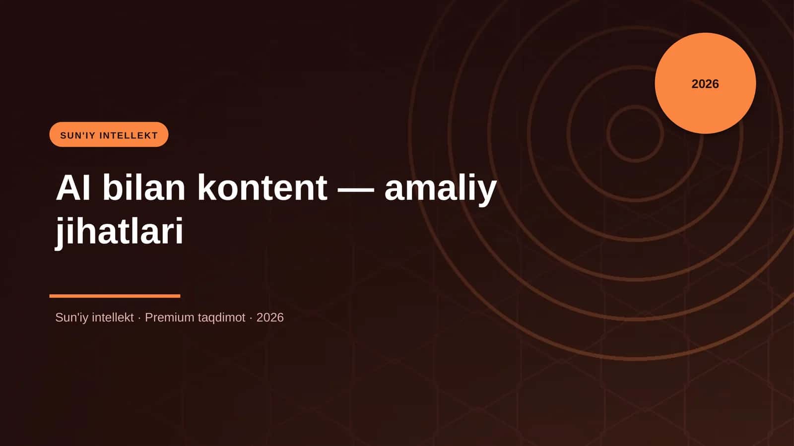 AI bilan kontent — amaliy jihatlari 1