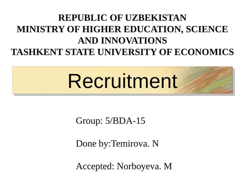 Recruitment 1