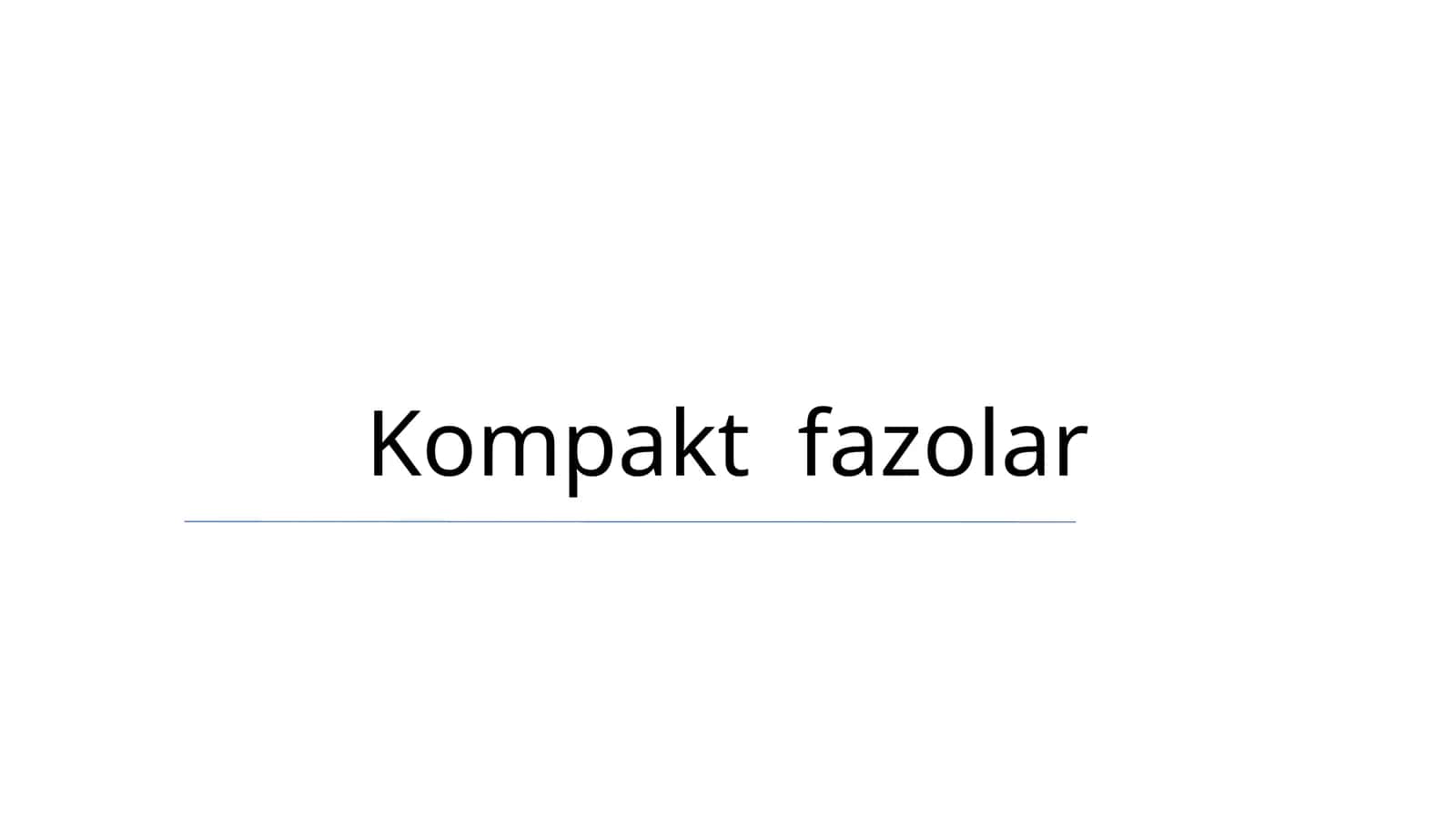 Kompakt fazolar 1