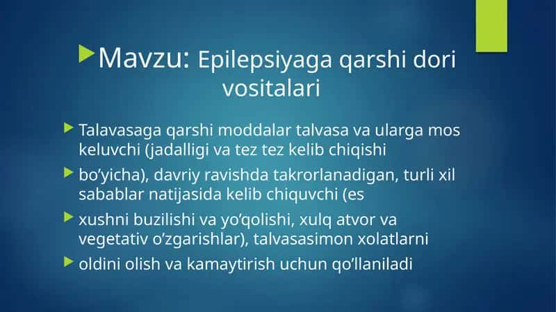 Epilepsiyaga qarshi dorivorlar 1