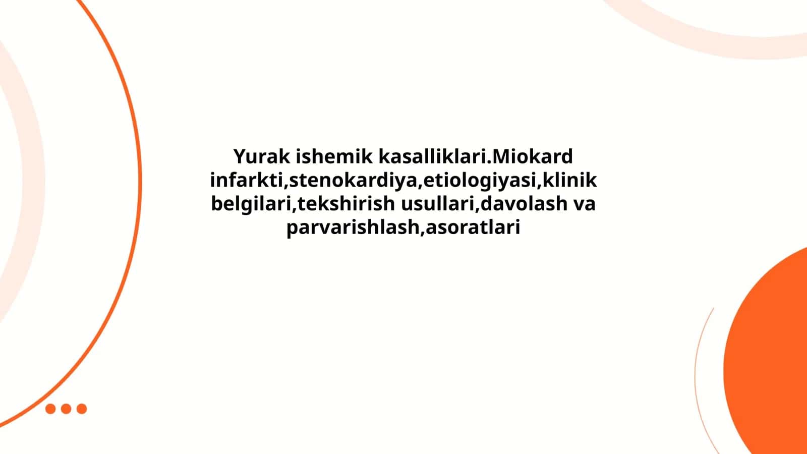 Yurak ishemik kasalliklari 1