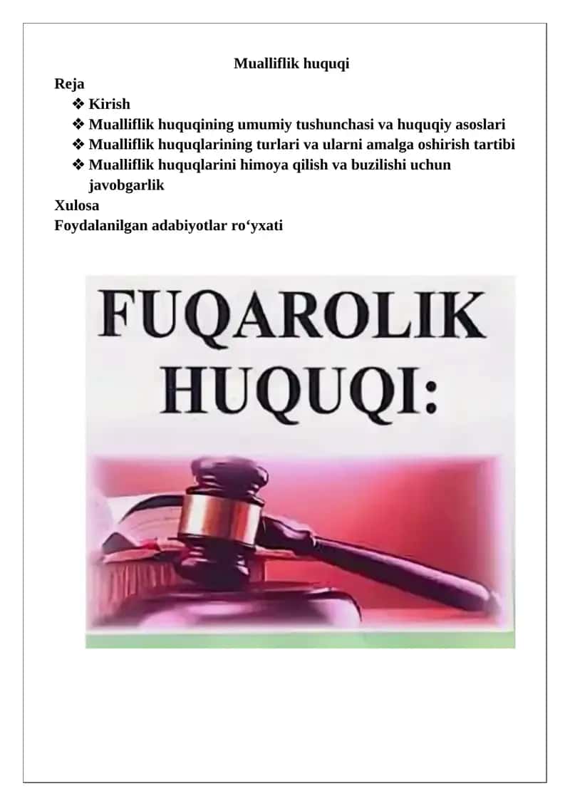 Mualliflik huquqi 1