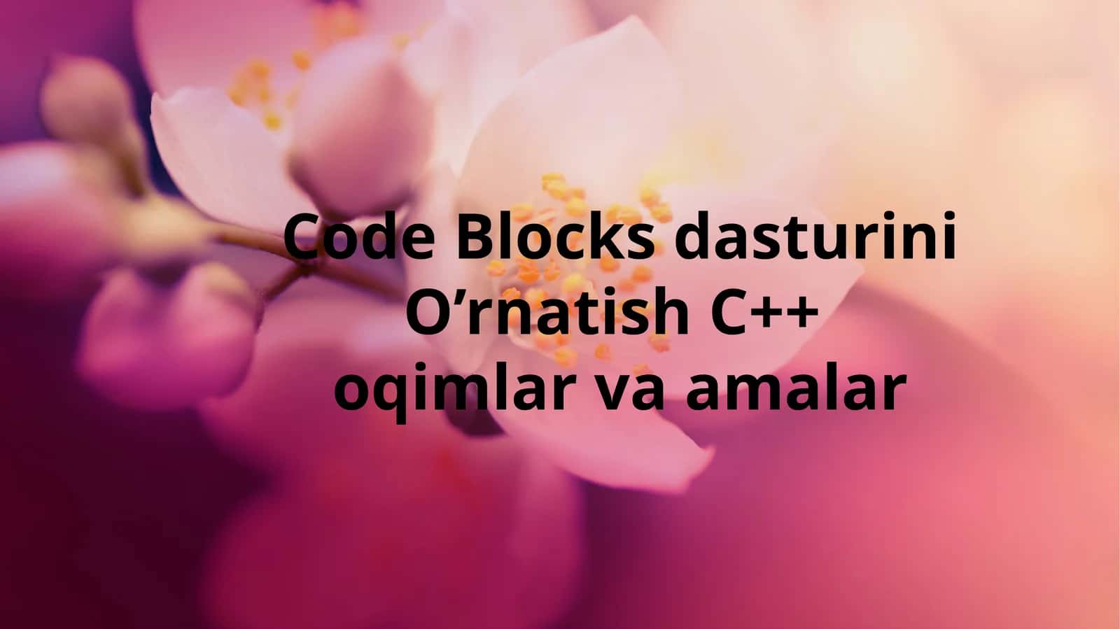 Code::Blocks dasturini o'rnatish C++ oqimlar va amalar 1