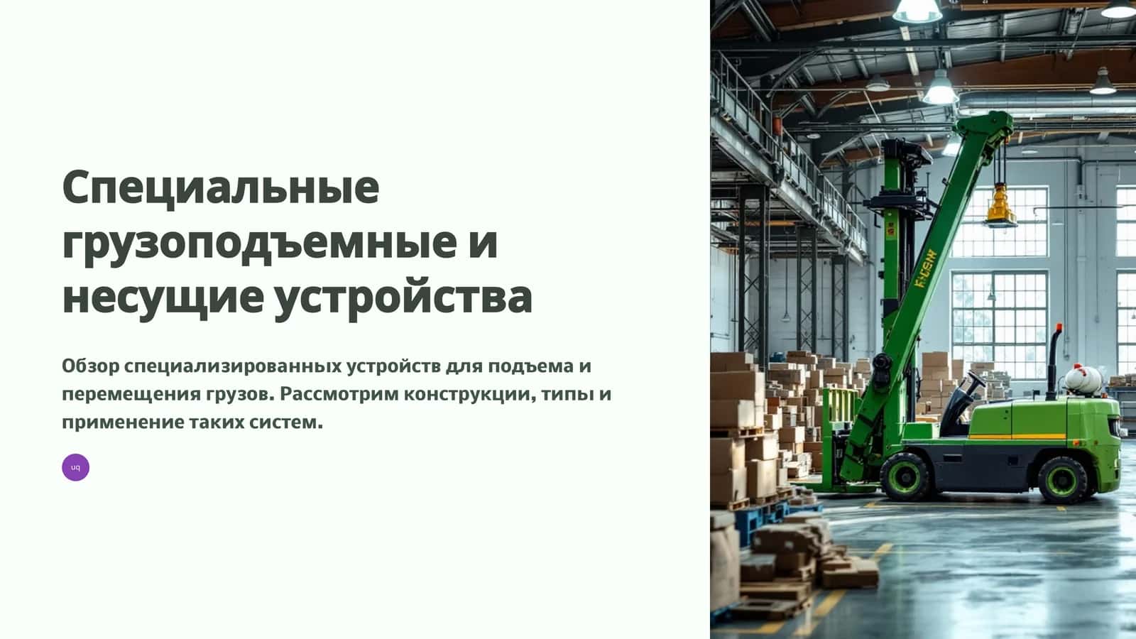 Специальные грузоподъемные и несущие устройства 1