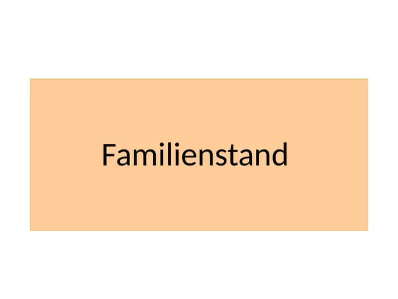 Familienstand 1