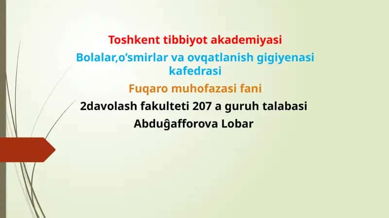 Hayot faoliyati xavfsizligi 1