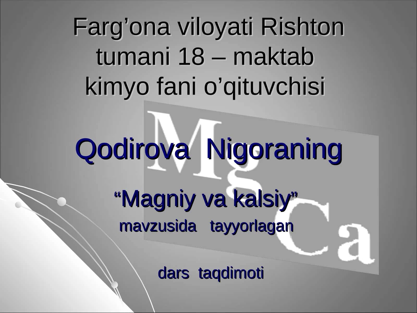 Magniy va kalsiy 1