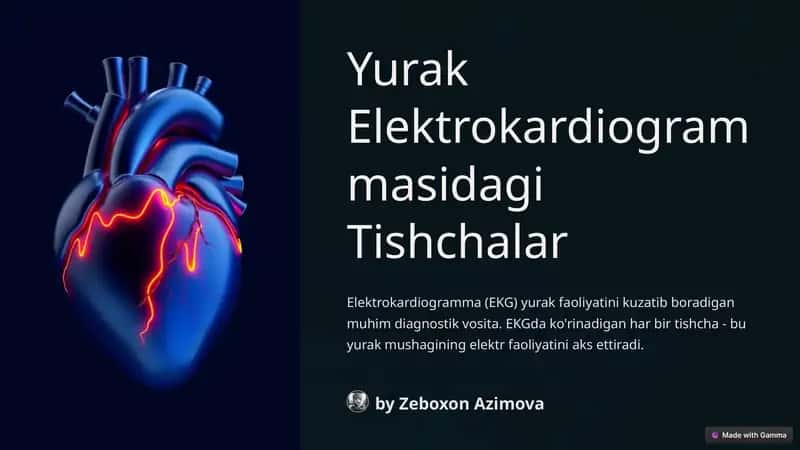 Yurak Elektrokardiogrammasidagi Tishchalar 1
