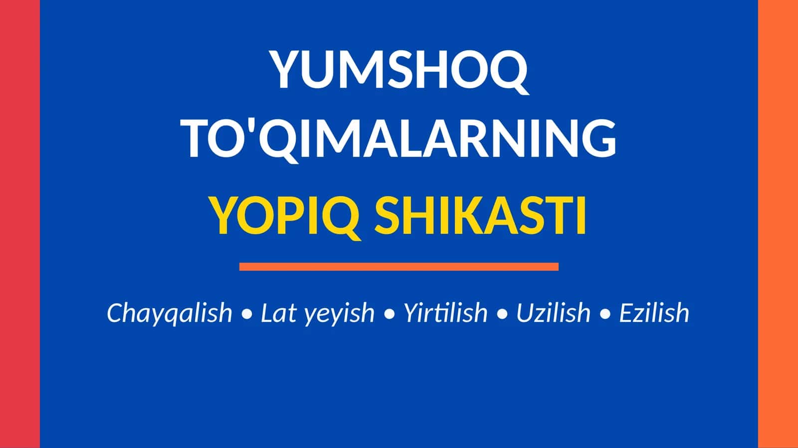 YUMSHOQ TO'QIMALARNING YOPIQ SHIKASTI 1