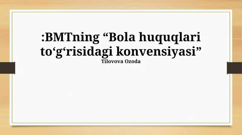 Nogiron bolalar huquqlari 1