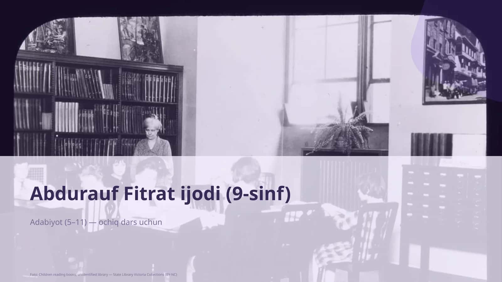 Abdurauf Fitrat ijodi (9-sinf) 1