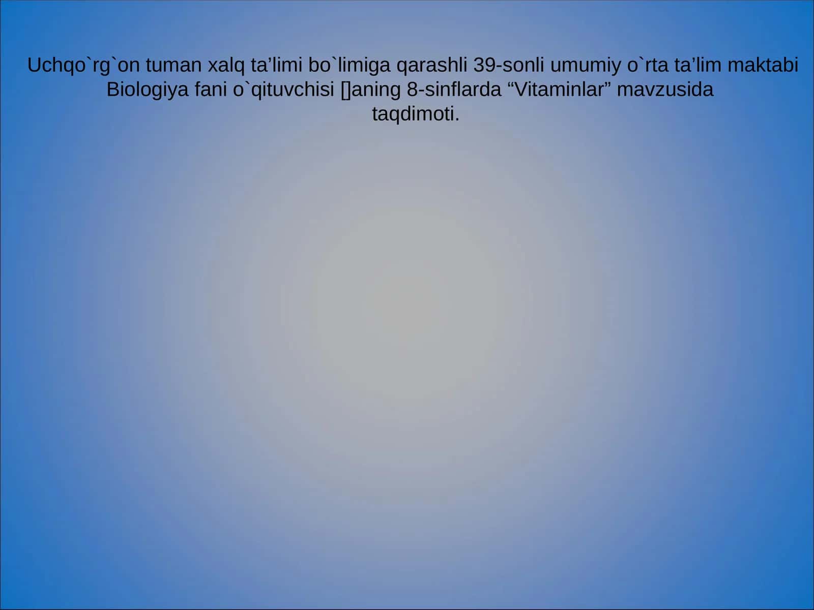 "Vitaminlar" mavzusi 1