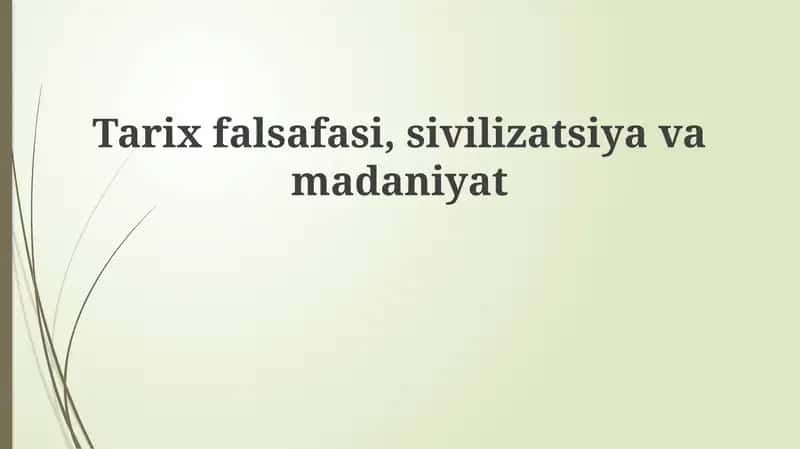 Tarix falsafasi 1