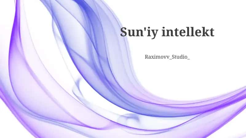 Sun'iy intellekt 1