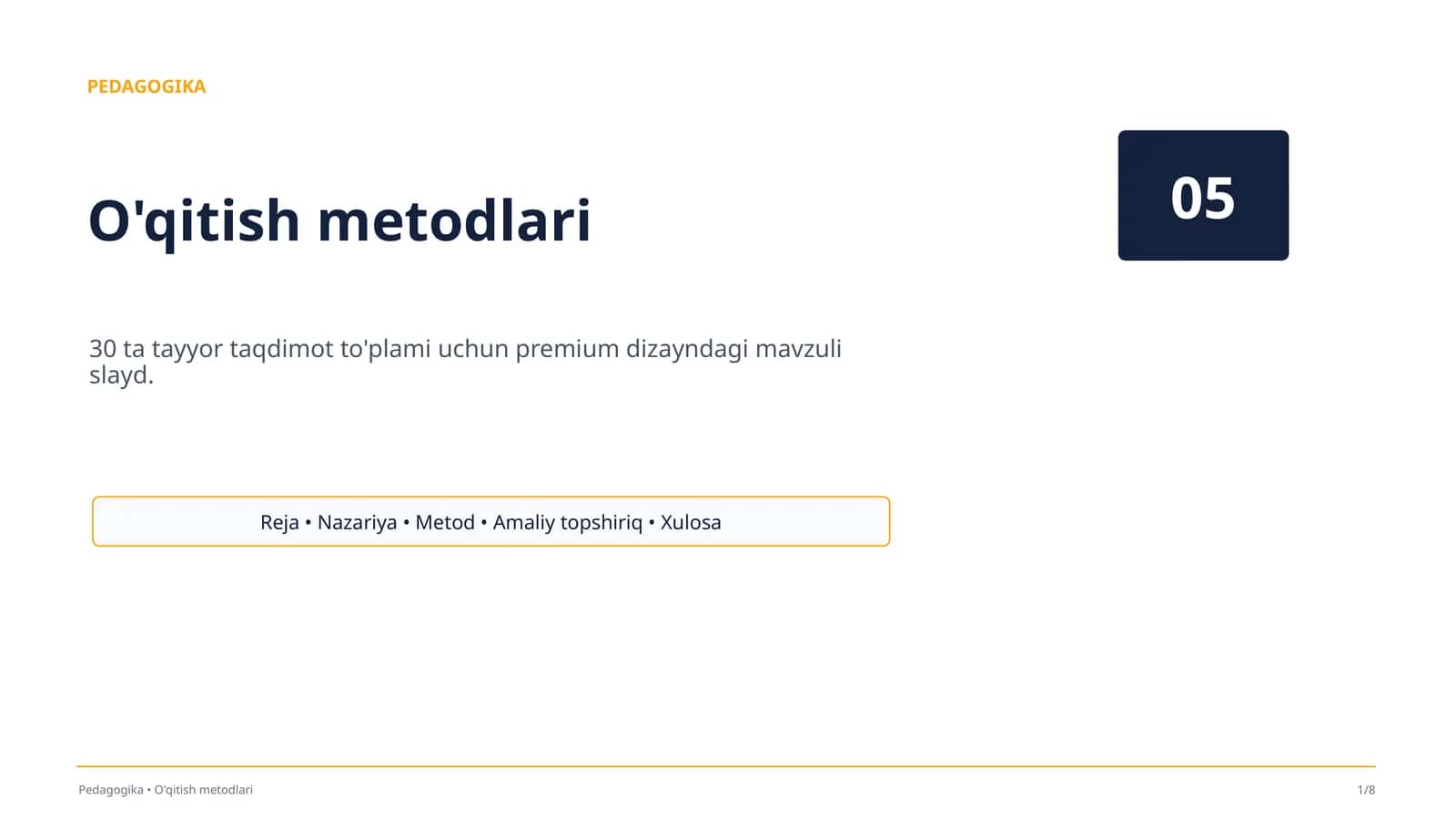 O'qitish metodlari 1