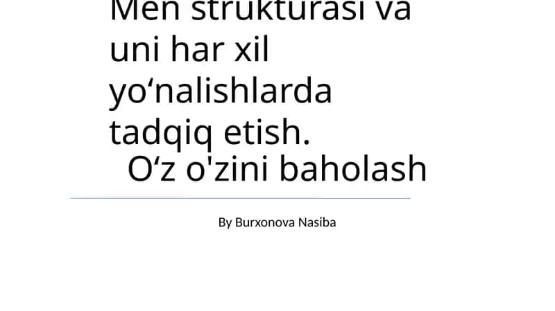 Matnni o'rganish yo'nalishlari 1