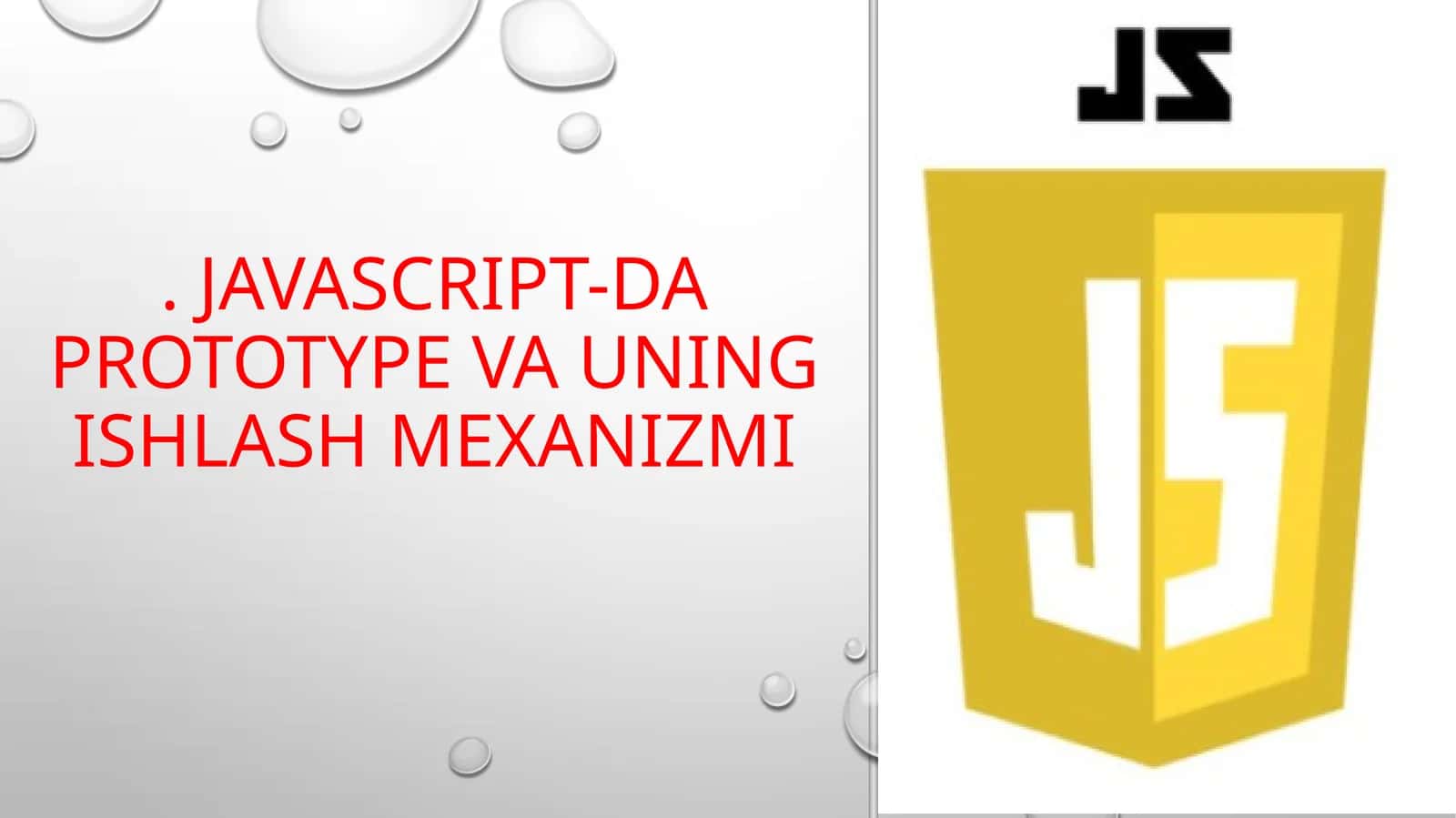 JavaScript-da prototype va uning ishlash mexanizmi 1