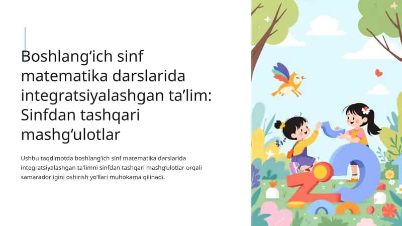 Boshlang‘ich sinf matematika darslarida integratsiyalashgan ta’lim 1