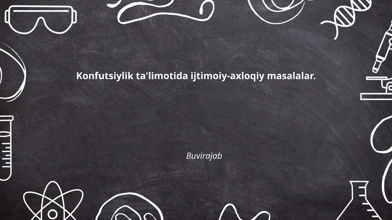 Konfutsiylik ta'limotida ijtimoiy-axloqiy masalalar 1