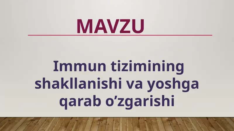 Mikrobiologiyada Immunitetning ahamiyat 1