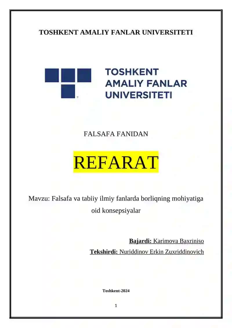 FALSAFA FANIDAN REFARAT