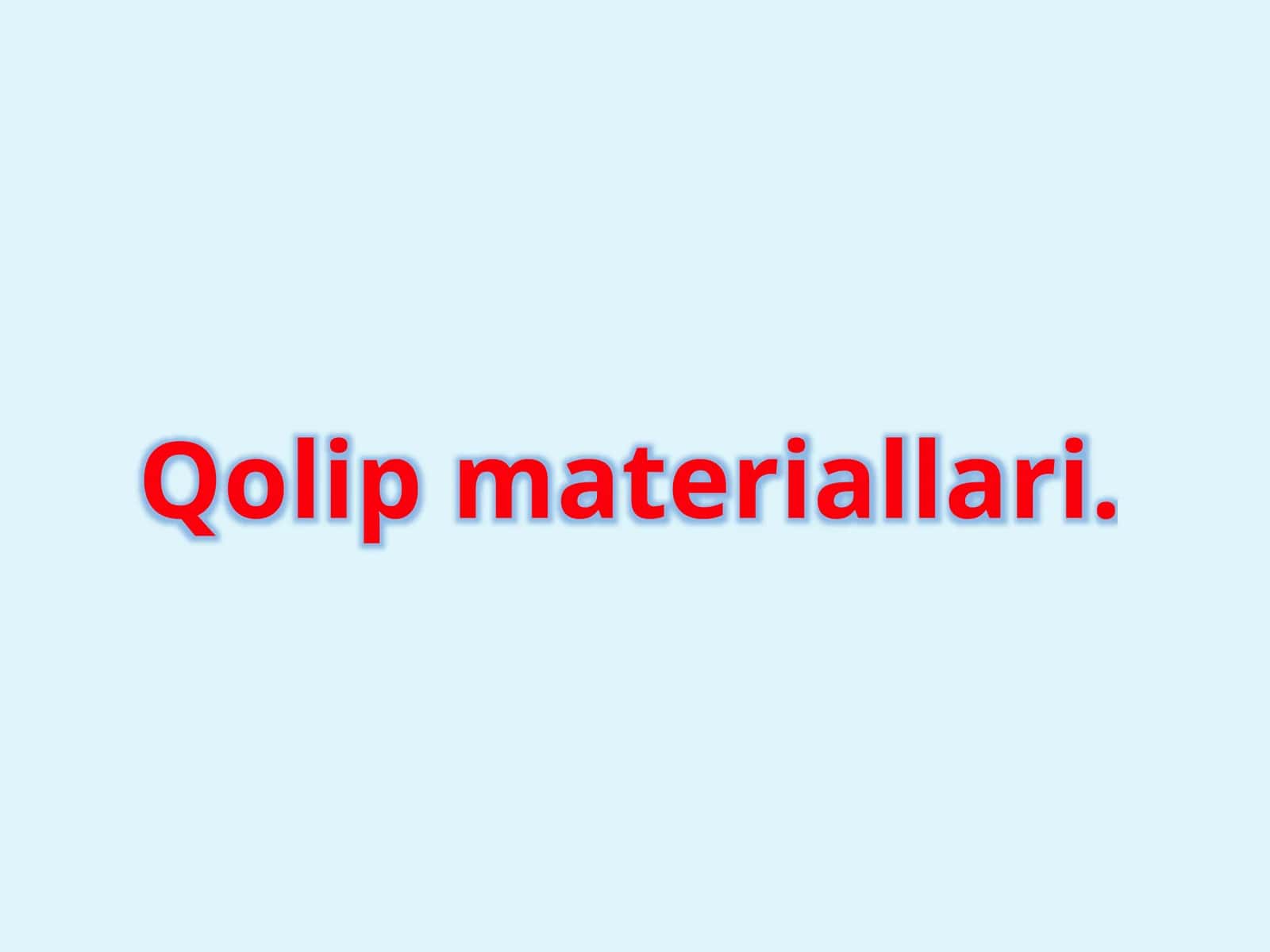 Qolip materiallari. stamatologiya 1