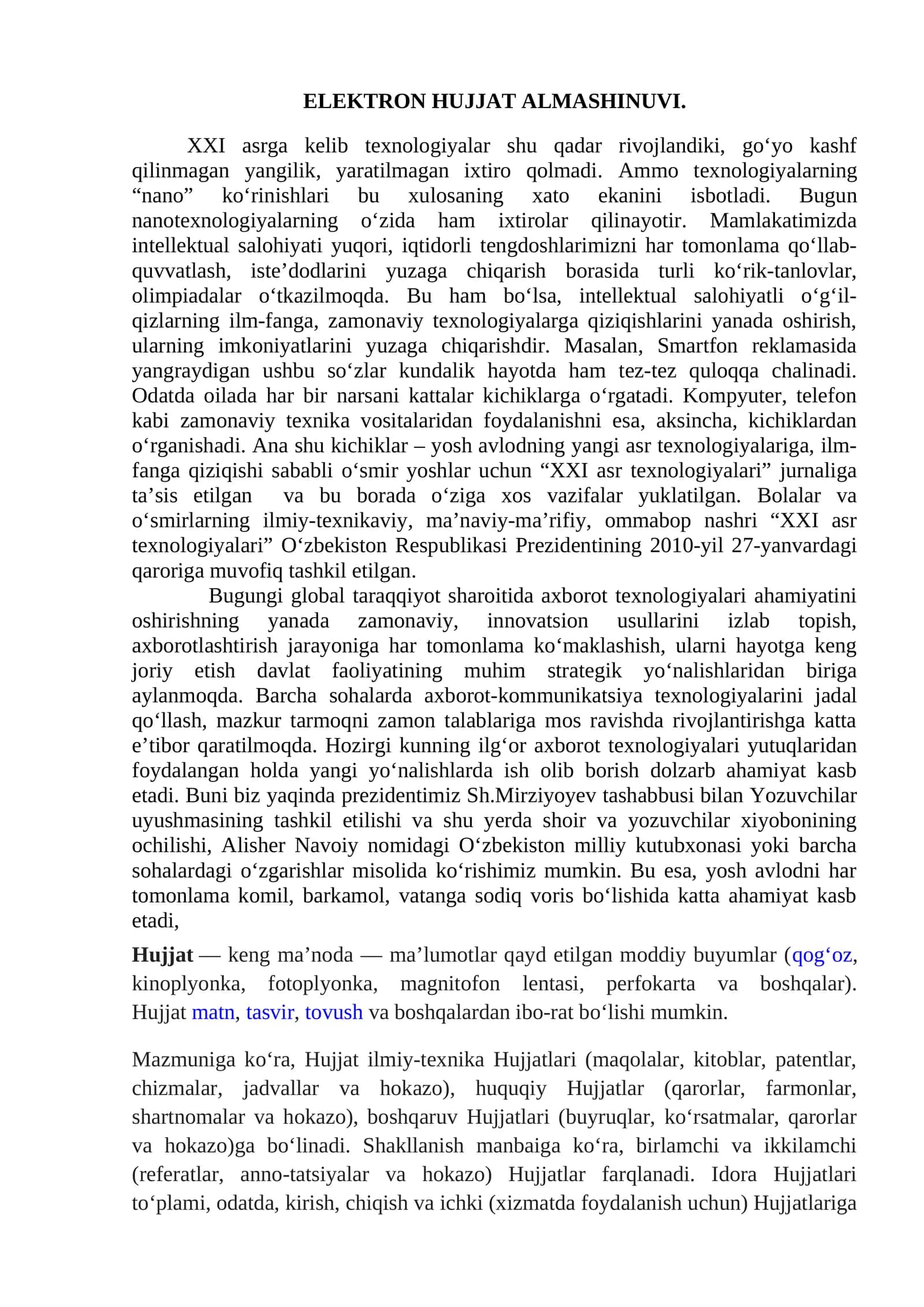 XXI asr texnologiyalari 1