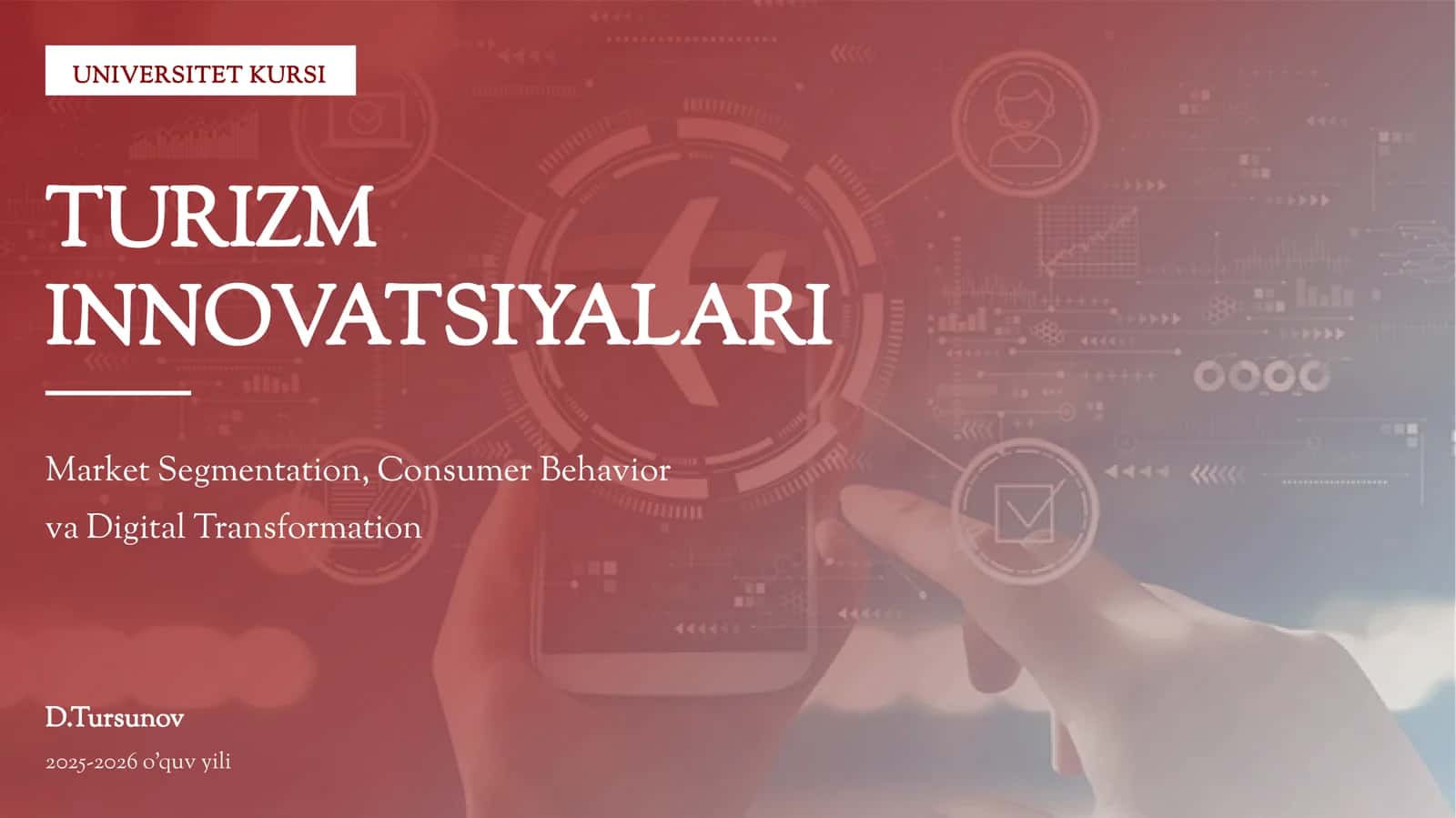 UNIVERSITET KURSI TURIZM INNOVATSIYALARI 1