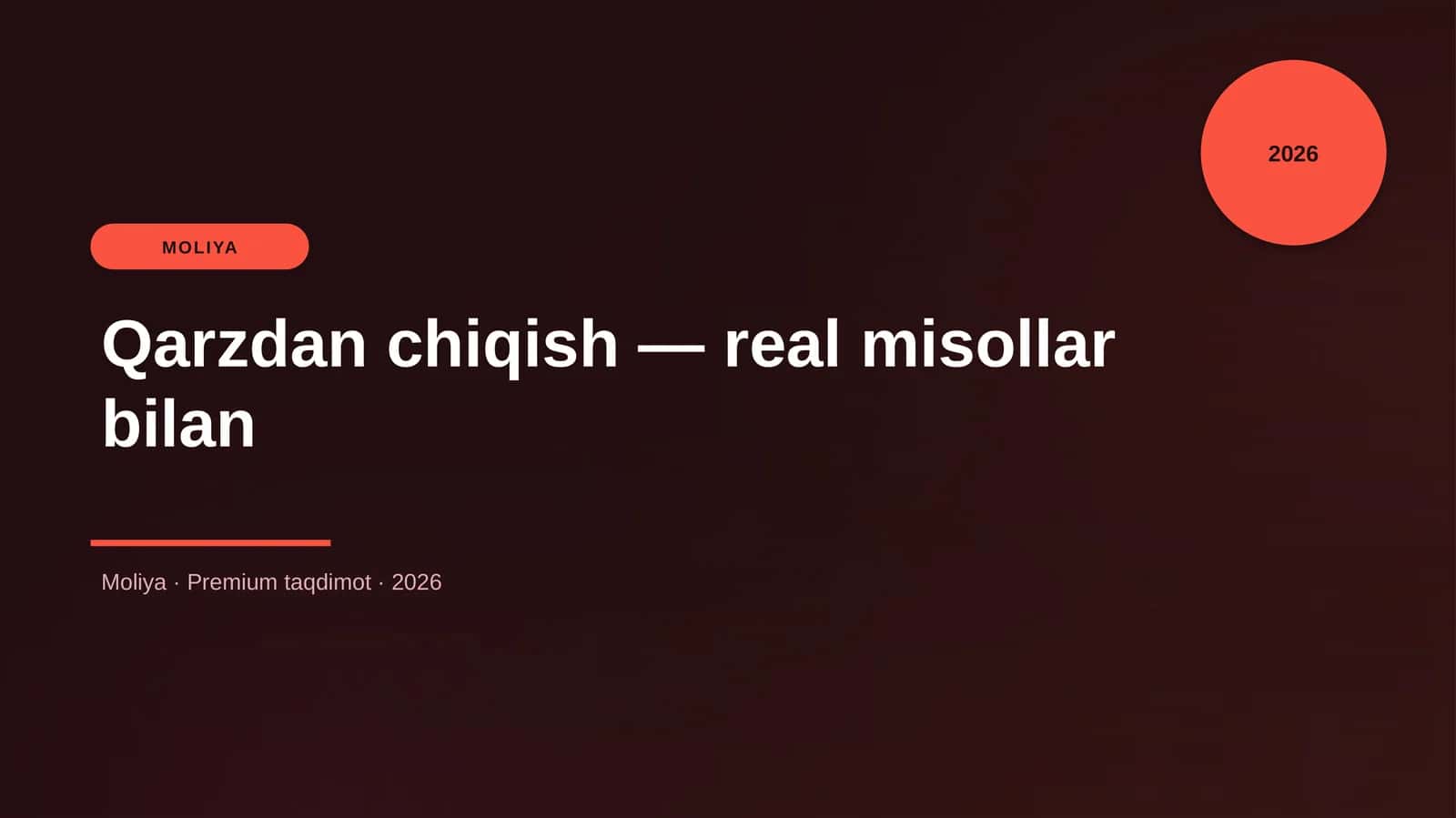 Qarzdan chiqish — real misollar bilan 1