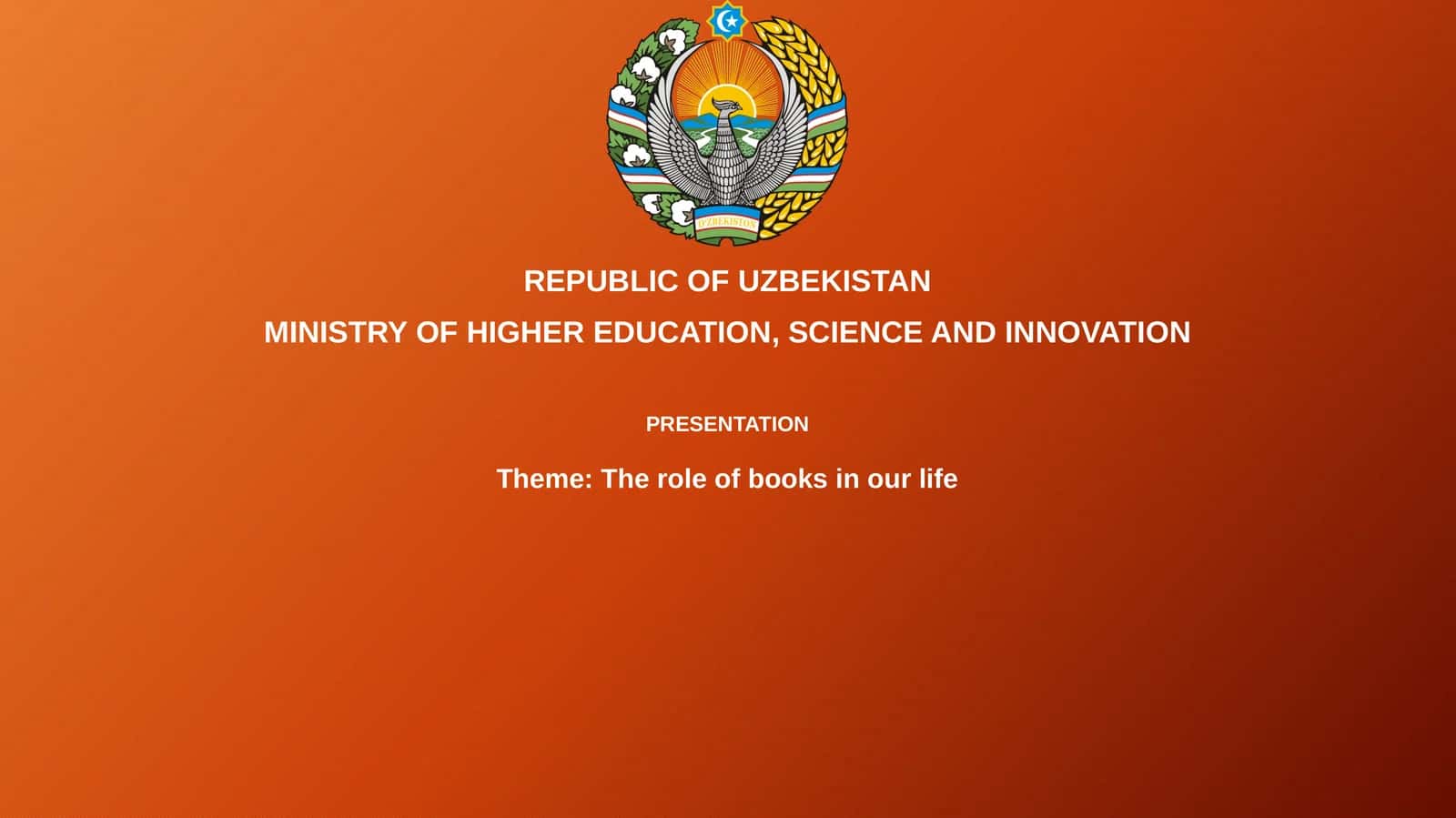 The role of books in our life 1