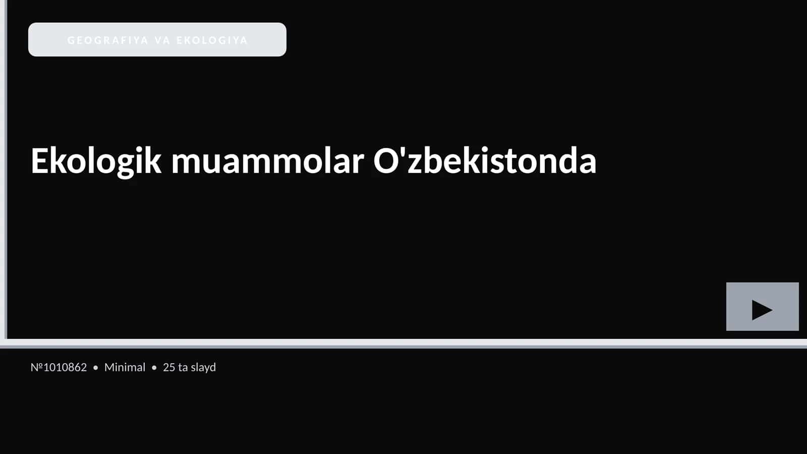 Ekologik muammolar O'zbekistonda 1
