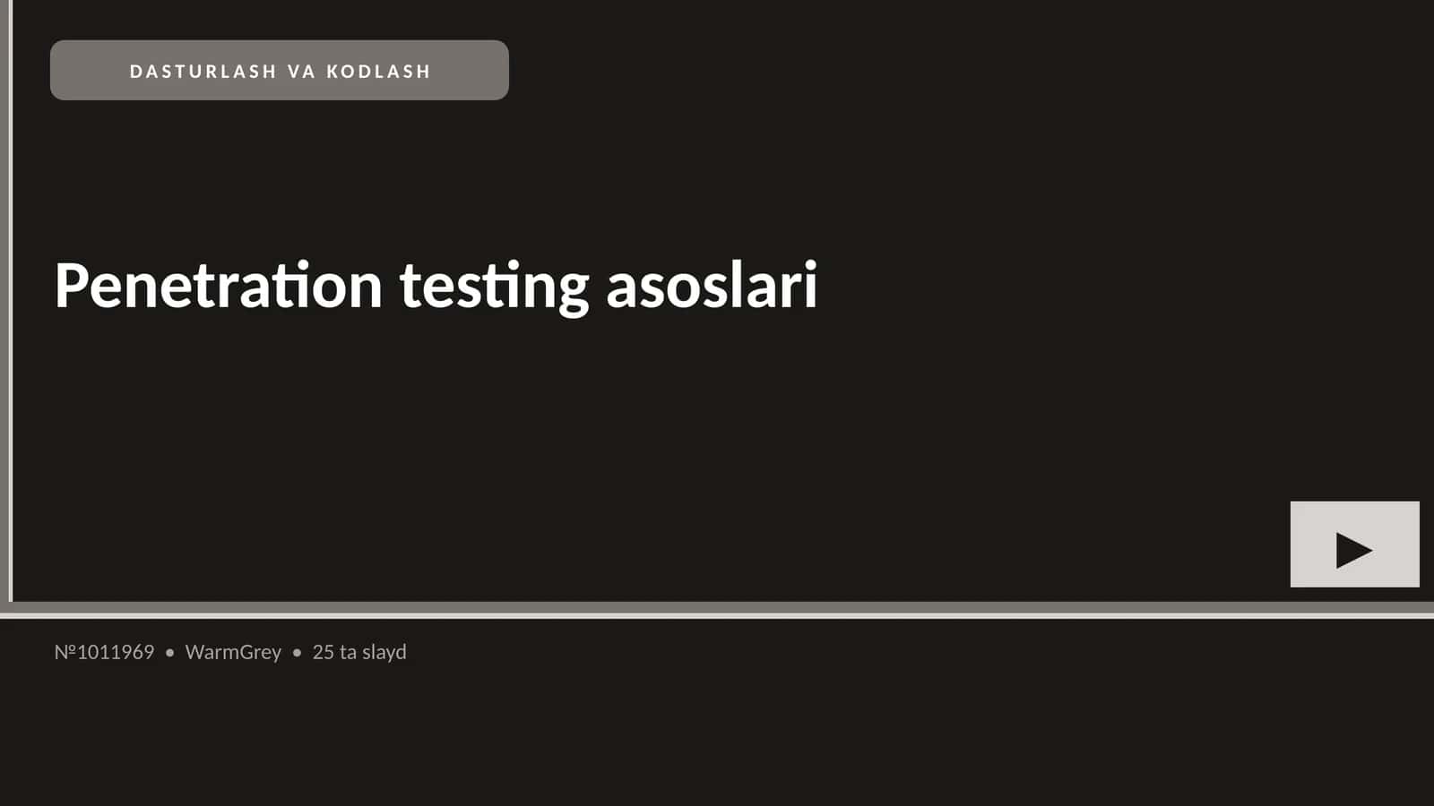 Penetration testing asoslari 1