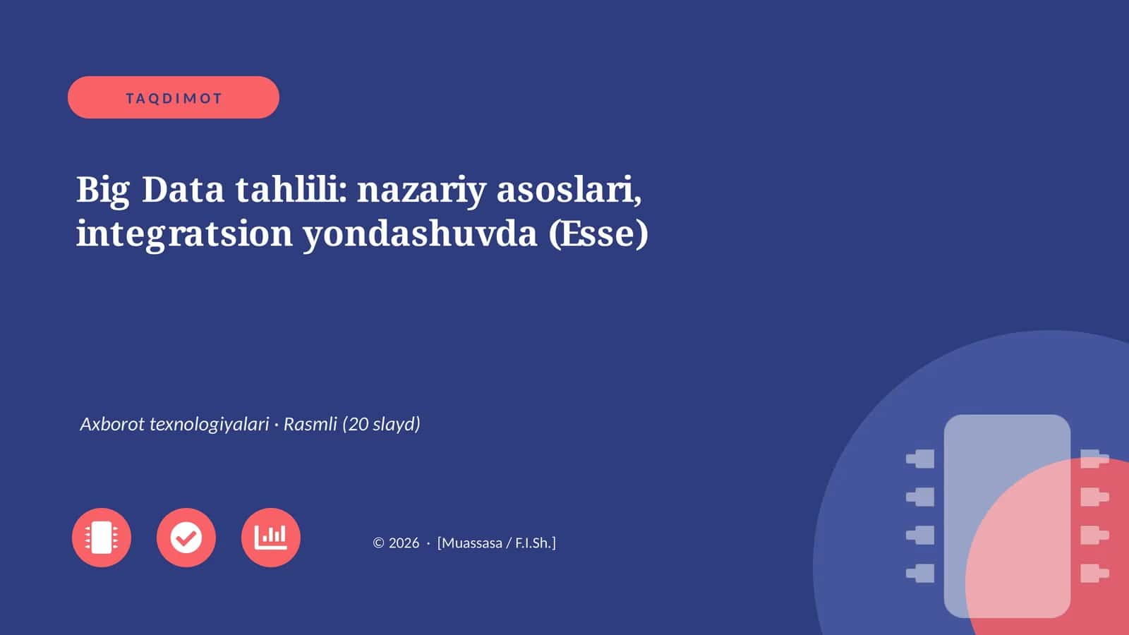 Big Data tahlili: nazariy asoslari, integratsion yondashuvda (Esse) 1