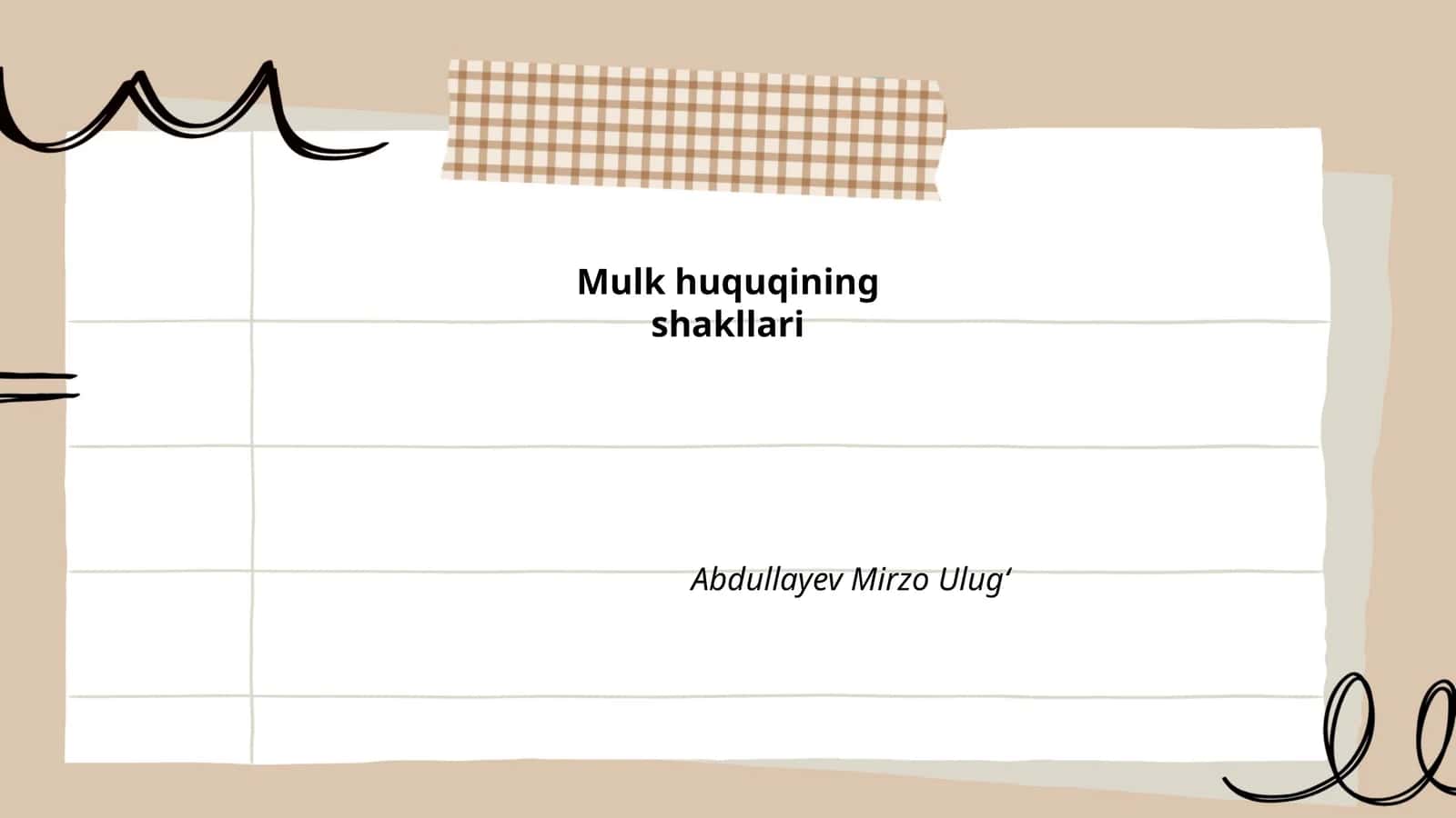 Mulk huquqining shakllari 1