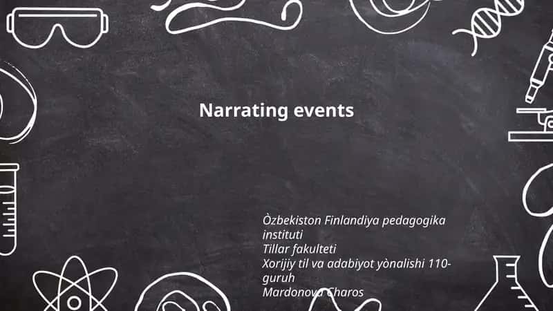 Narrating events 1