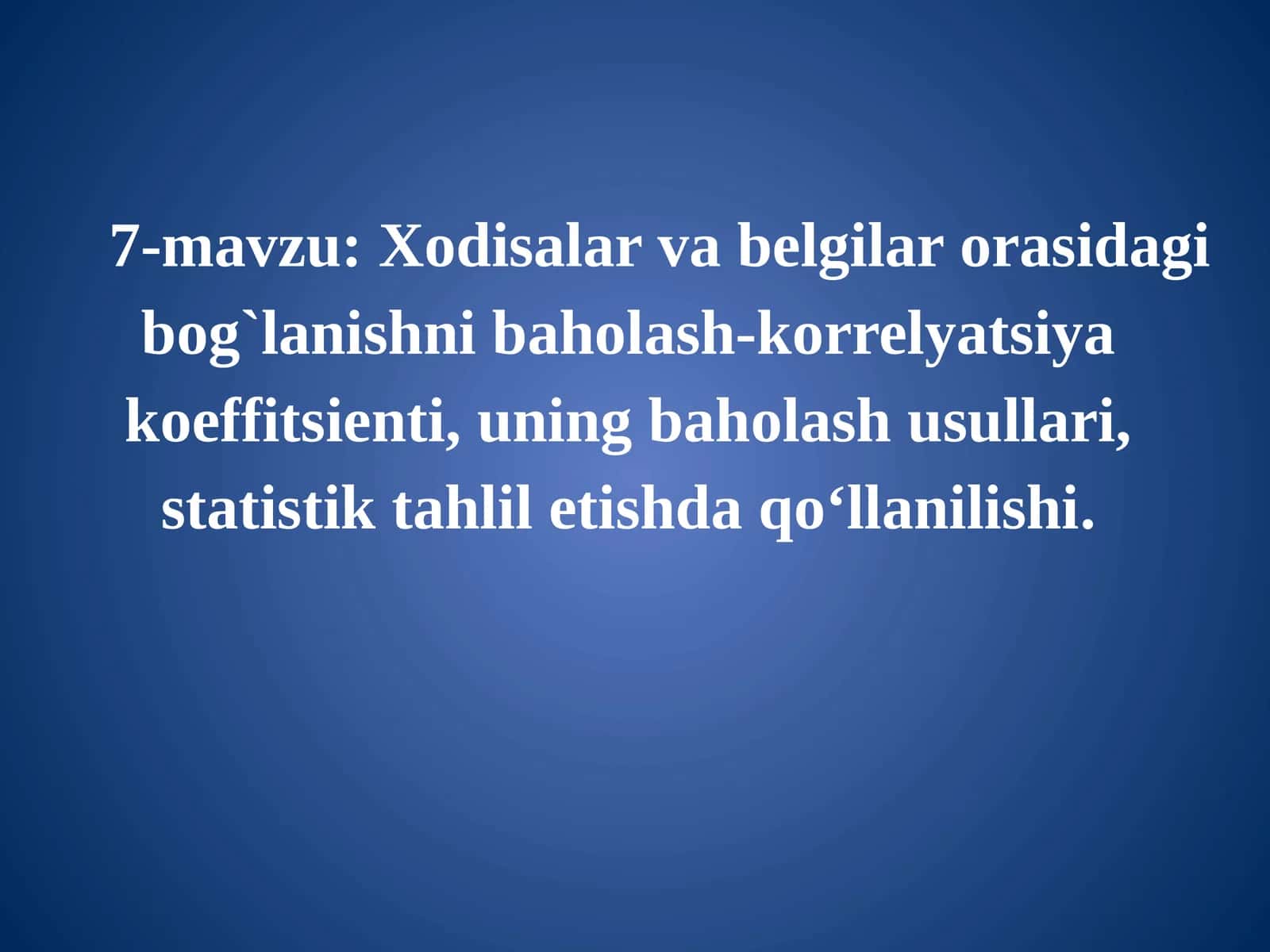 Korrelyatsiya koeffitsienti 1