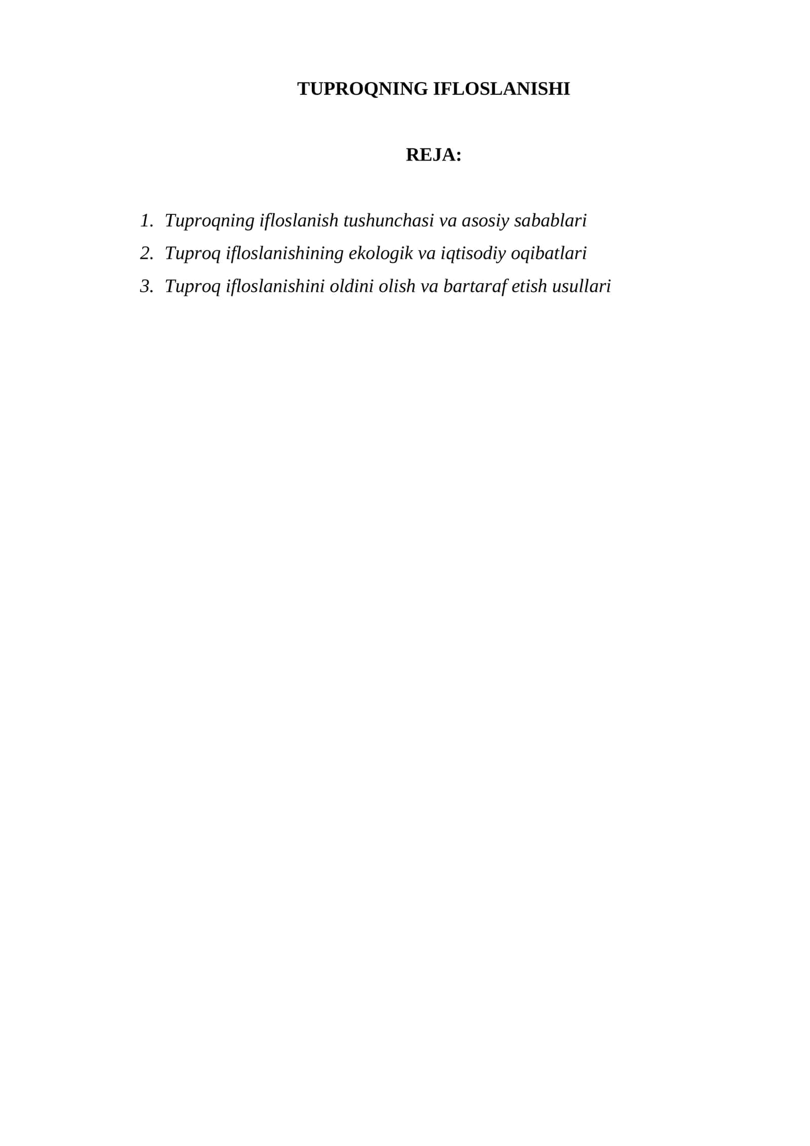 TUPROQNING IFLOSLANISHI 1