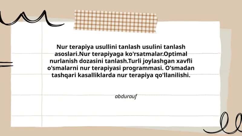 Nur terapiya usullari 1