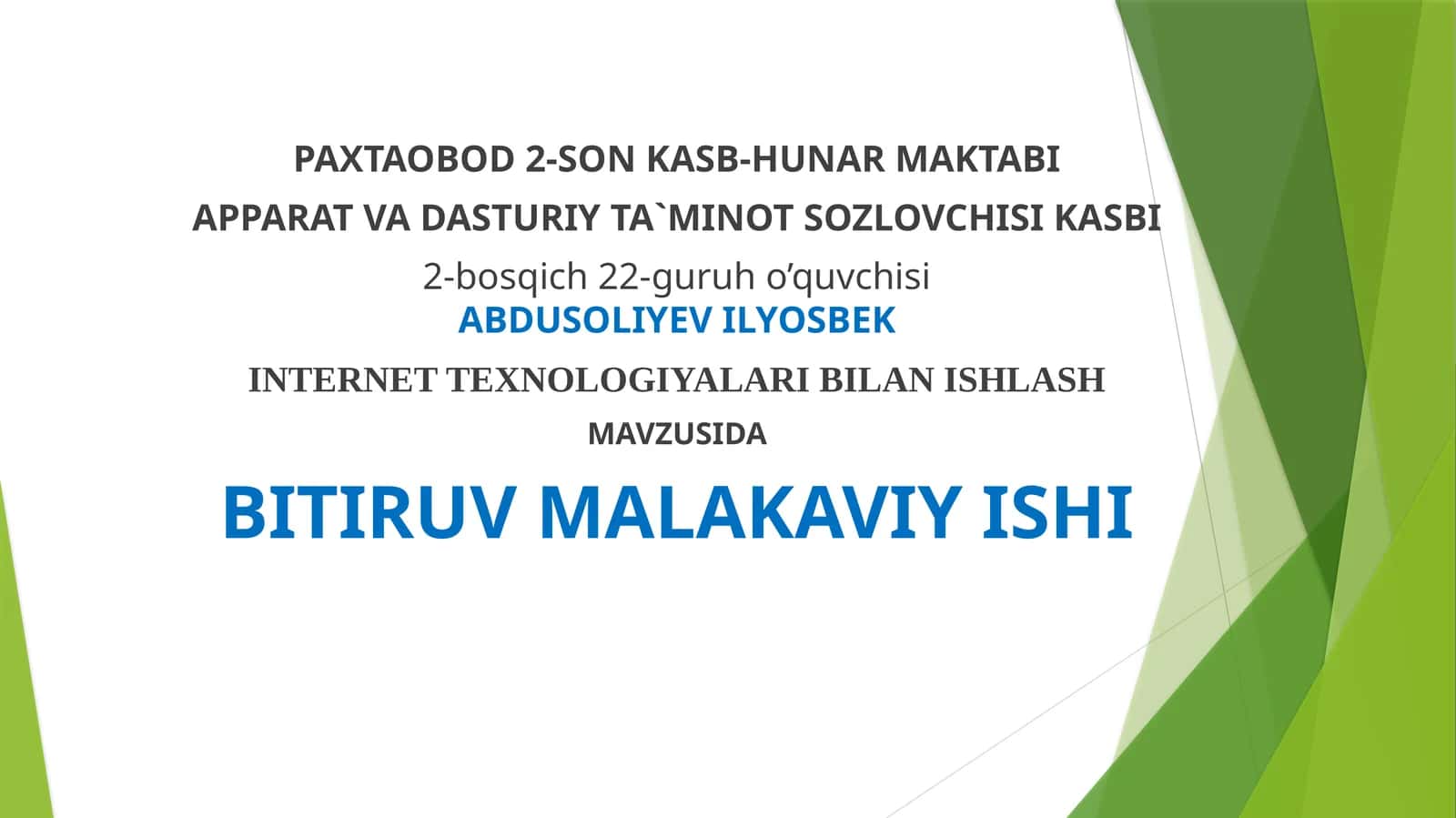 INTERNETDA AXBOROT QIDIRUV TIZIMLARI 1