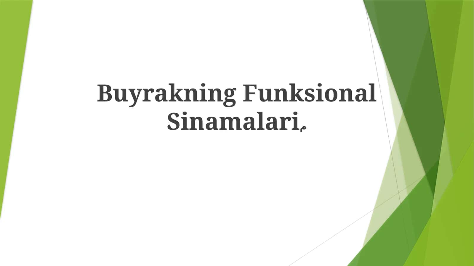 Buyrakning Funksional Sinamalari 1