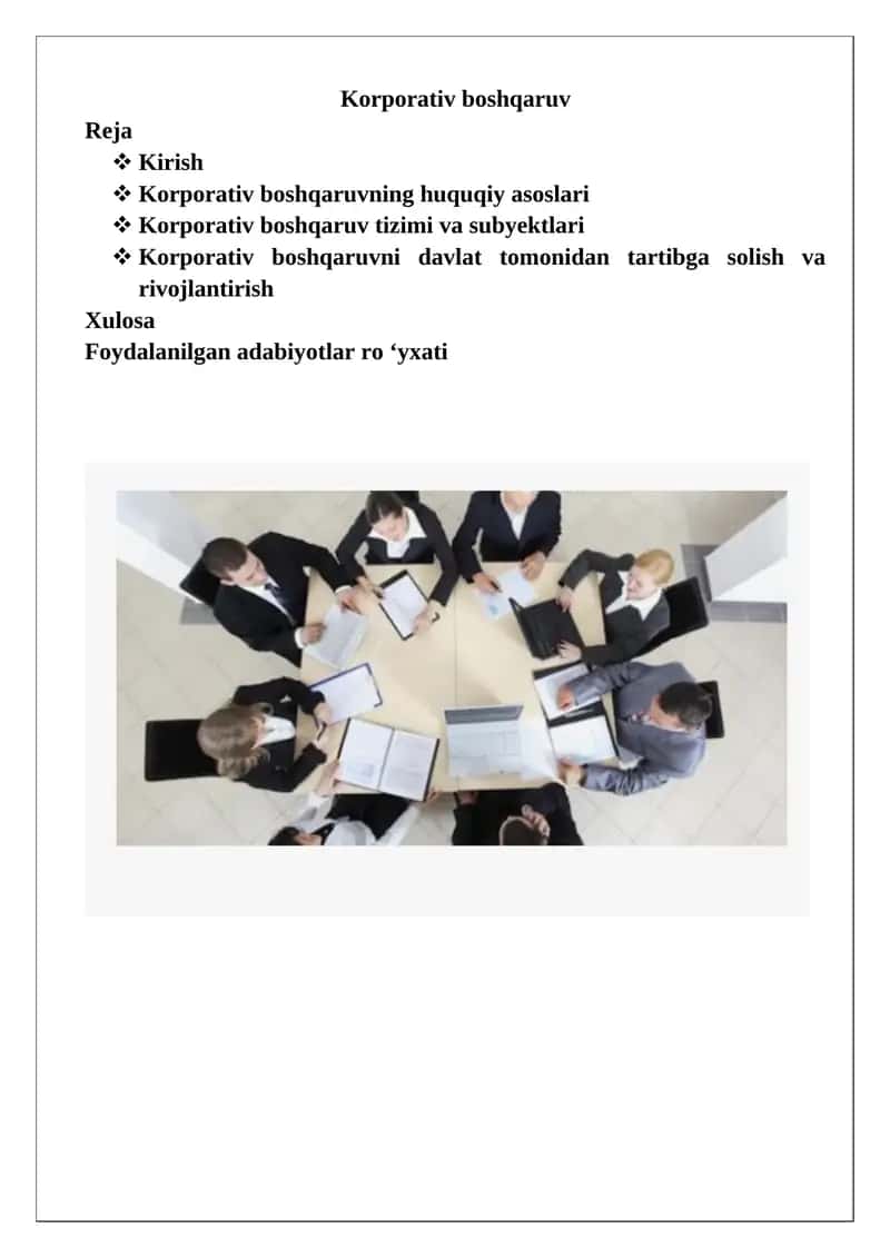 Korporativ boshqaruv 1