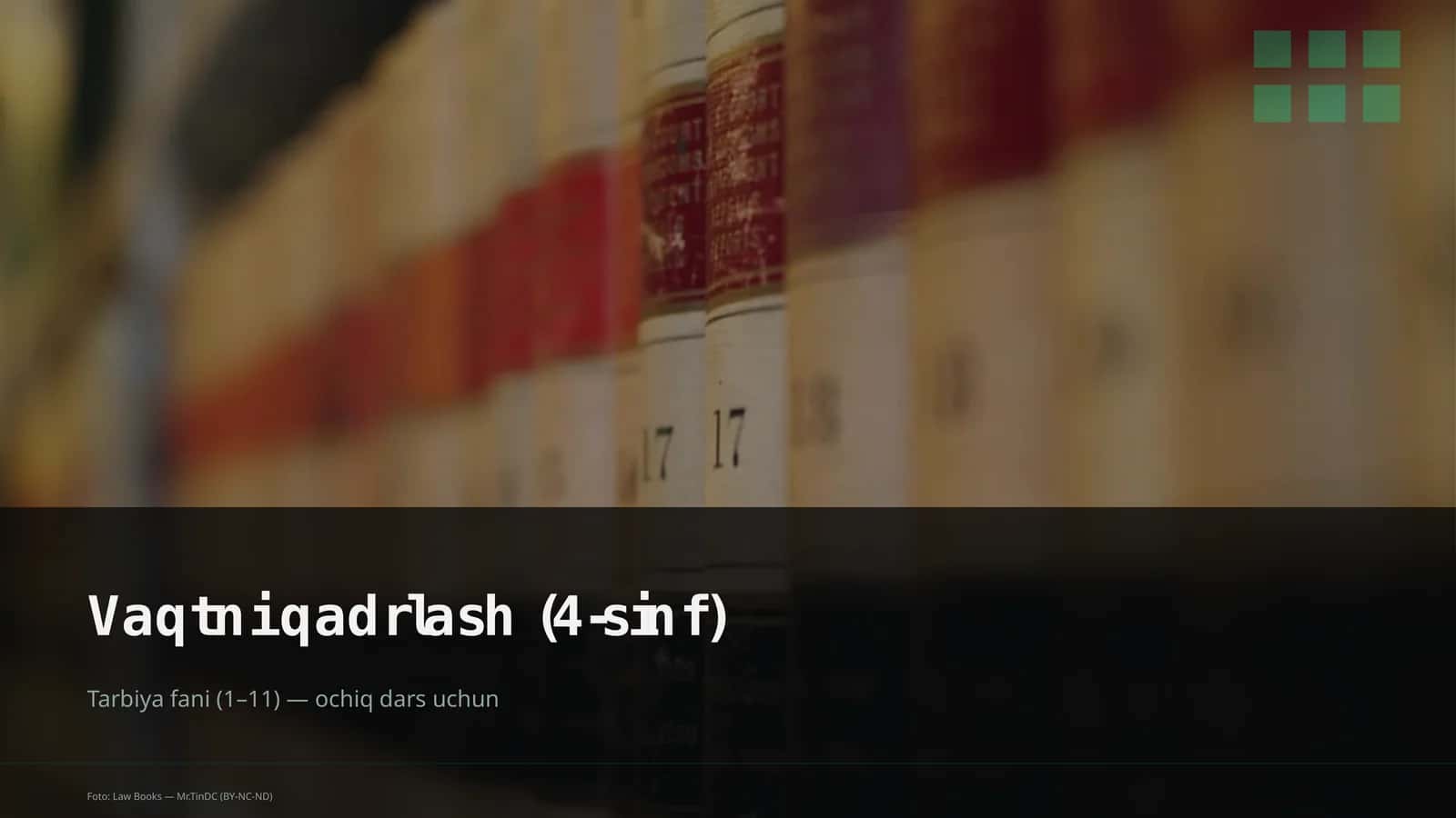 Vaqtni qadrlash (4-sinf) 1
